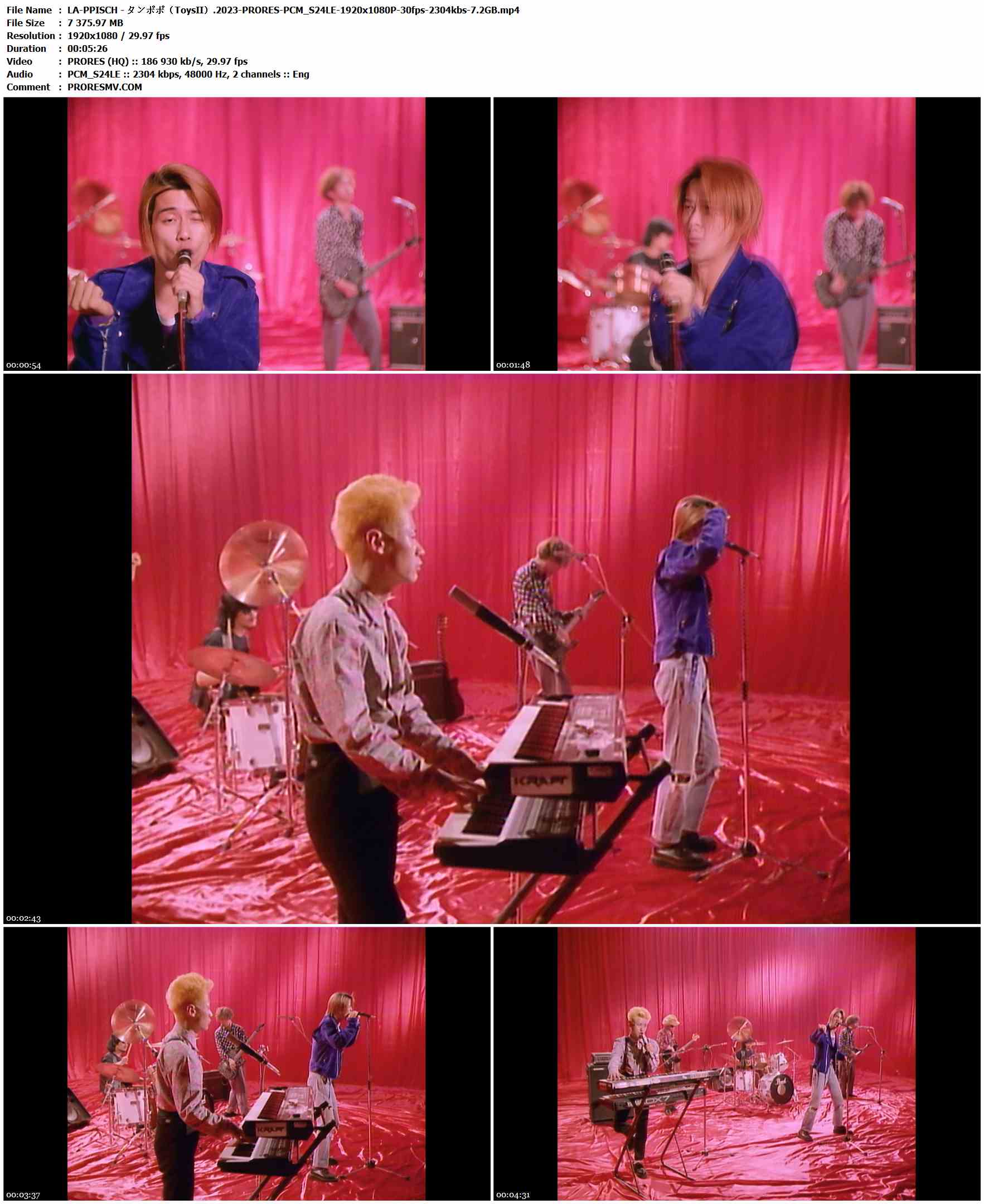 LA-PPISCH - タンポポ（ToysII）.2023-PRORES-PCM_S24LE-1920x1080P-30fps-2304kbs-7.2GB官方MV_高清MV